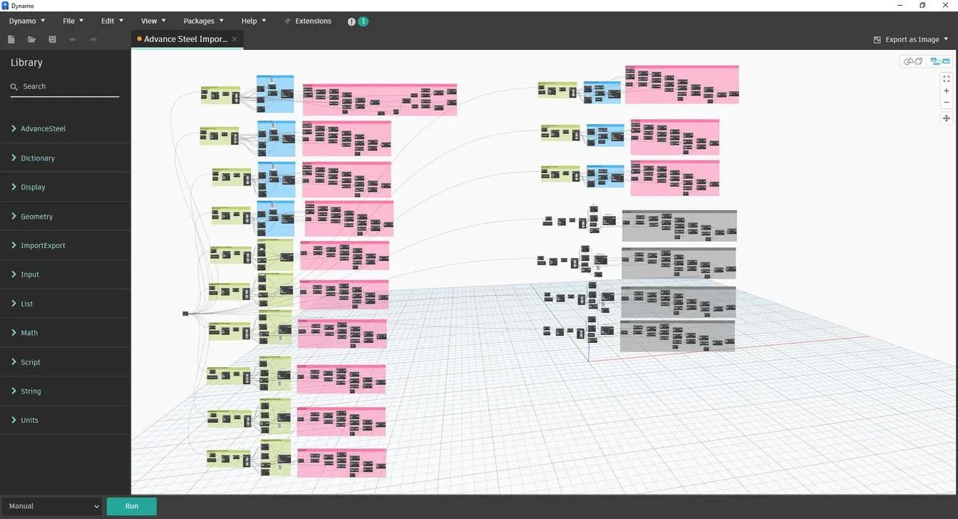 Revit → Advance Steel — supporting view