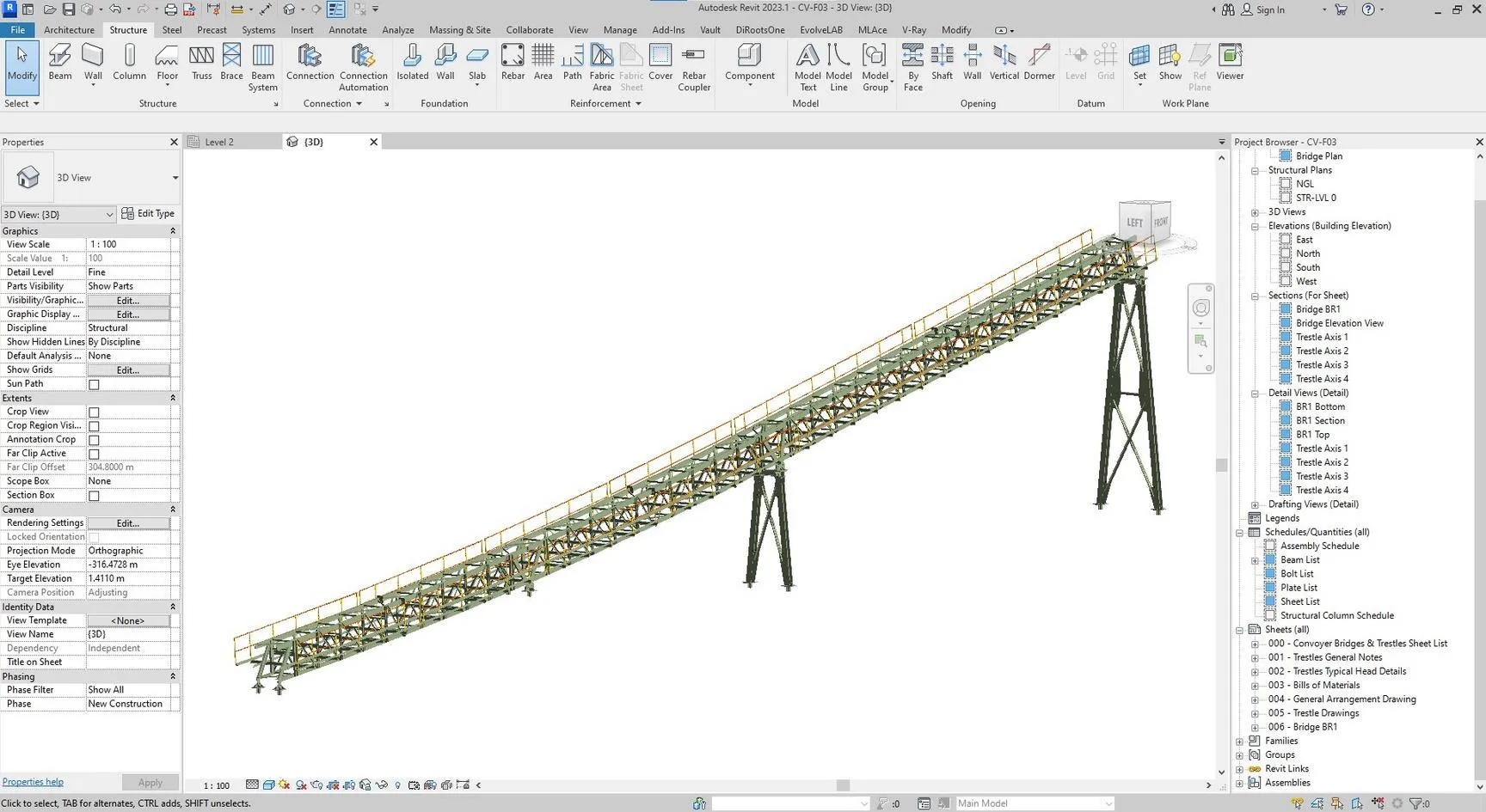 Conveyor Structure Generator — main view