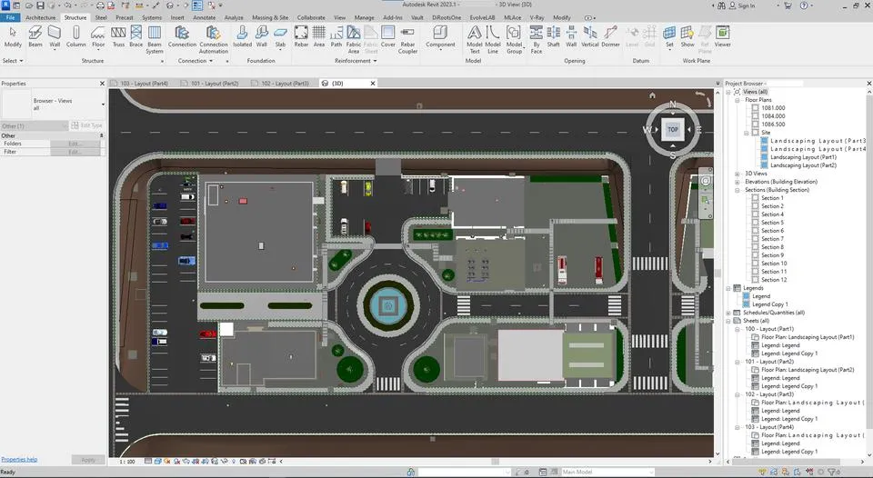 Industrial Site — 50-Building Federated Model — supporting view