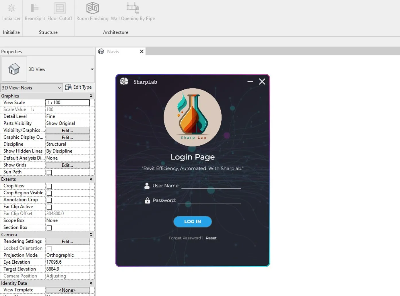 SharpLab — Multi-Tool Revit Plugin
